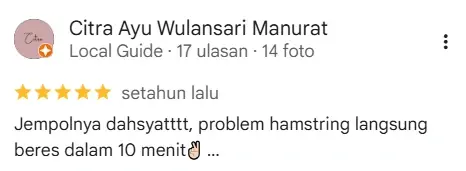 Review pasien MCO Garuda Massage