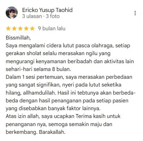 Testimoni pasien MCO Garuda Massage