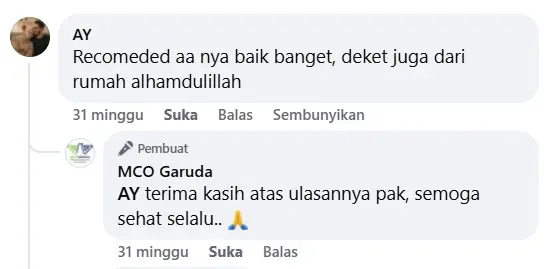 Testimoni pasien MCO Garuda Massage