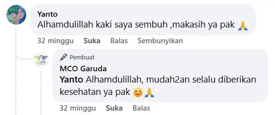 Testimoni pasien MCO Garuda Massage