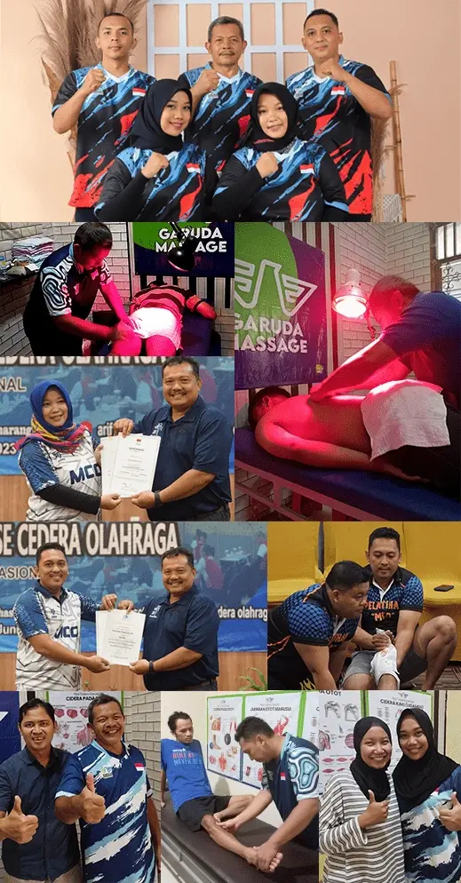 Tim terapis MCO Garuda Massage bersertifikat